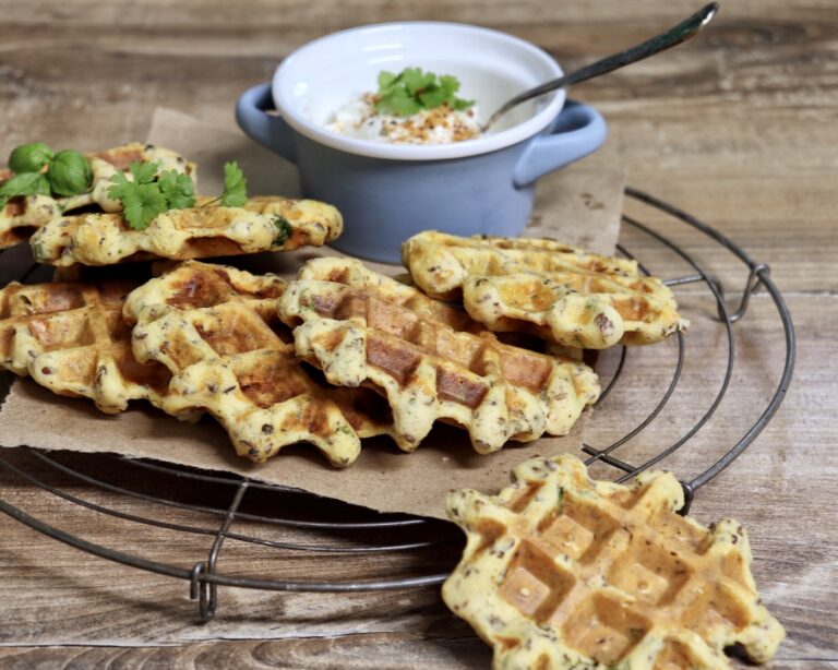 Waffeln mit Karotten und Mandelmehl