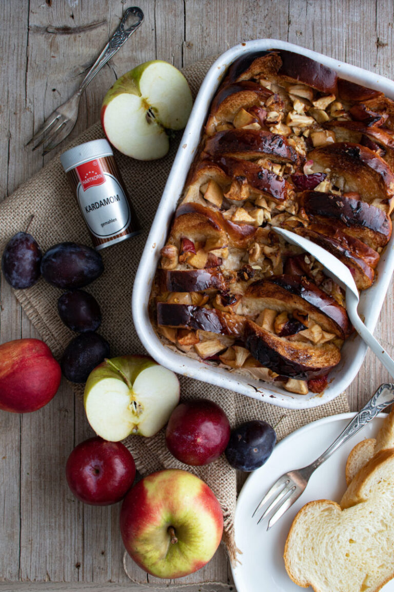 Scheiterhaufen mit Brioche-Brot