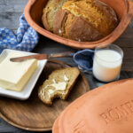 Rezept für ein Buttermilch Dinkel Brot aus dem Römertopf