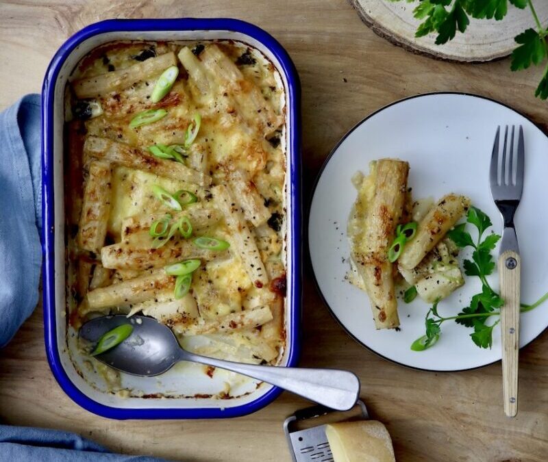 Schwarzwurzelgratin mit Honig und Thymian