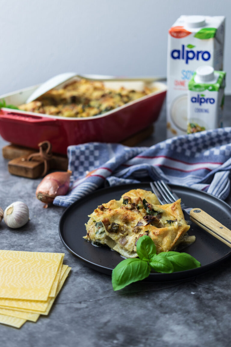 Grüne Veggie-Lasagne mit Alpro