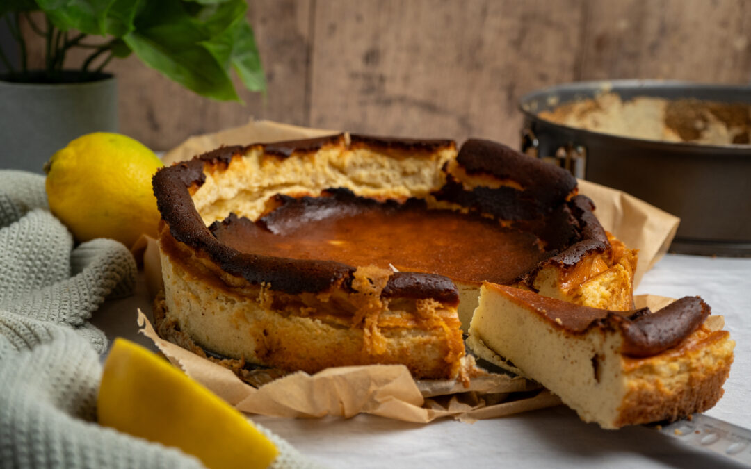 Basque Burnt Cheesecake mit Vanille – cremig & karamellisiert