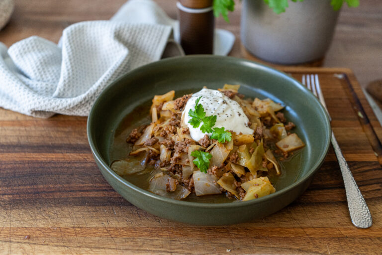 Weißkohl-Hackfleisch-Pfanne – Einfach & herzhaft